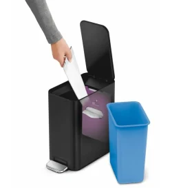 simplehuman Prullenbak Slim Zwart 5L Discount