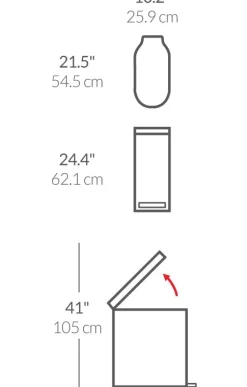 simplehuman Prullenbak Slim Zwart 45L 2023 New