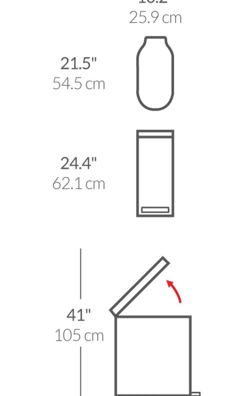 simplehuman Prullenbak Slim Zwart 45L 2023 New