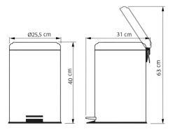 Tramontina Prullenbak Brasil Zilver 3 L Outlet