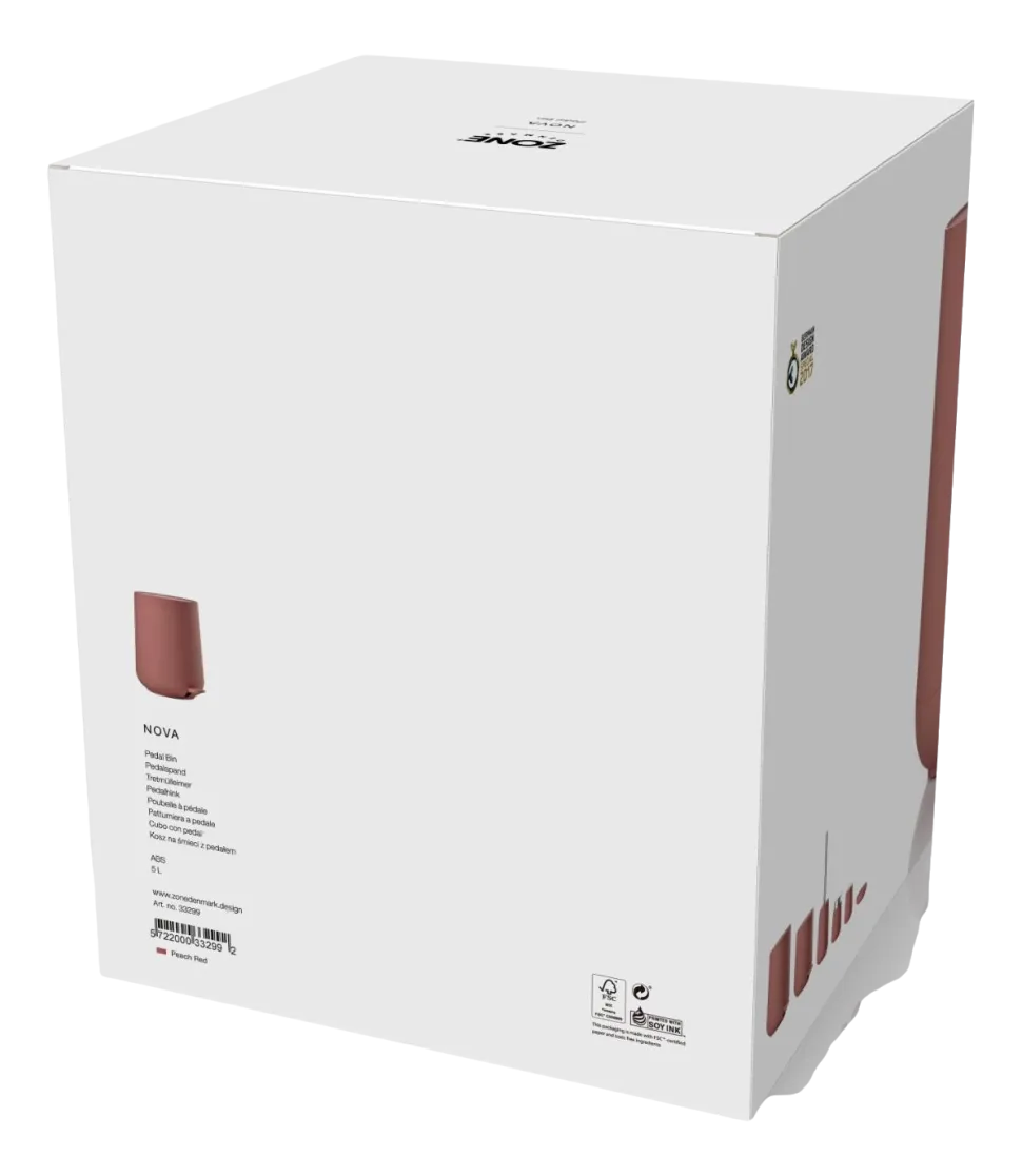 Prullenbak Zone Denmark Nova Peach Red 5L