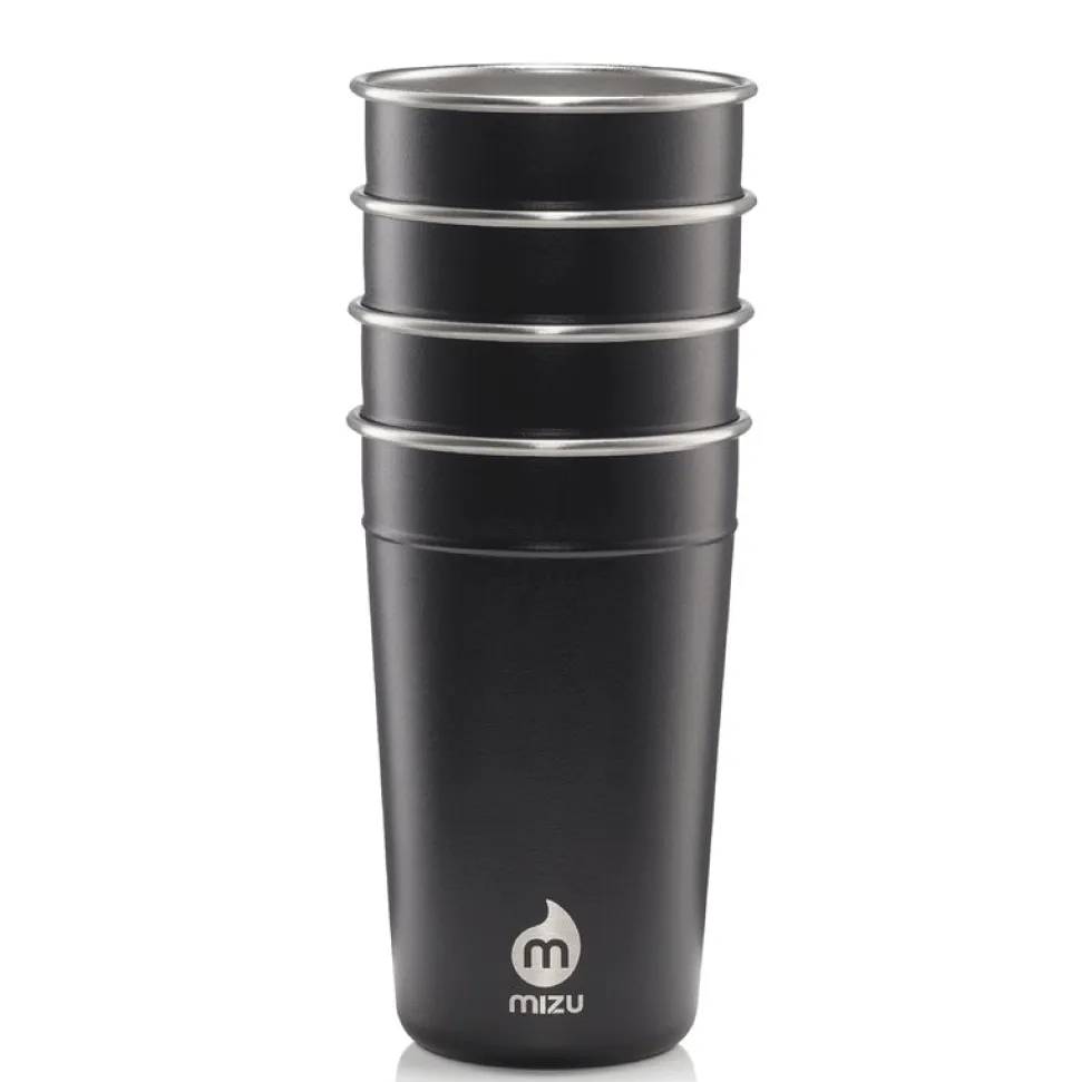 Reisbeker Mizu Party Cup Black 500ml (4-Delig)