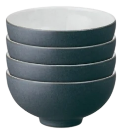 Denby Rijstkom Impression Charcoal 480 ml (Set van 4) New