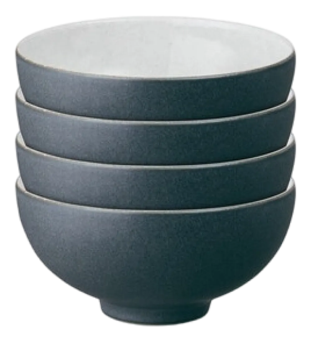 Denby Rijstkom Impression Charcoal 480 ml (Set van 4) New