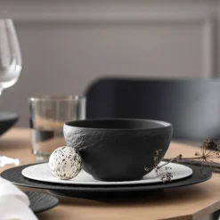Rijstkom Villeroy & Boch Manufacture Rock Zwart (4-delig)
