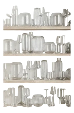 Rode Wijnglas Bolia Rheolog Clear Wavy Crystal Glass (Set van 2)