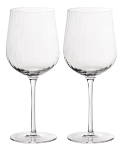 Rode Wijnglas Bolia Rheolog Clear Wavy Crystal Glass (Set van 2)