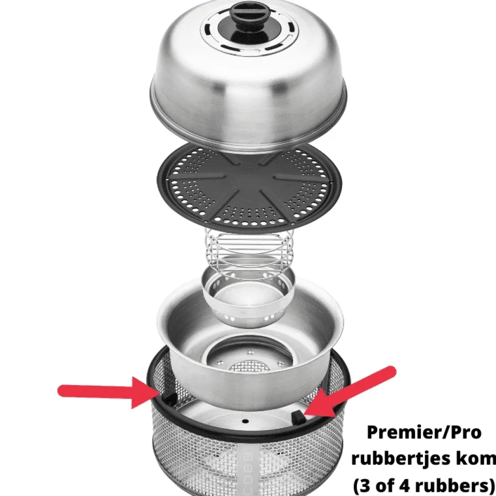 Rubber Cobb Kom Premier / Pro / Premier Gas (set van 4)