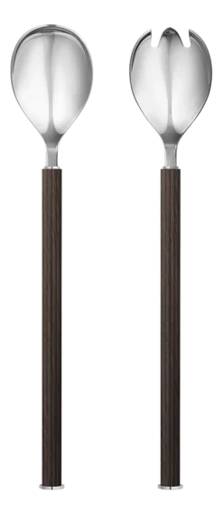 Saladebestek Georg Jensen Bernadotte Wood & RVS (Set van 2)