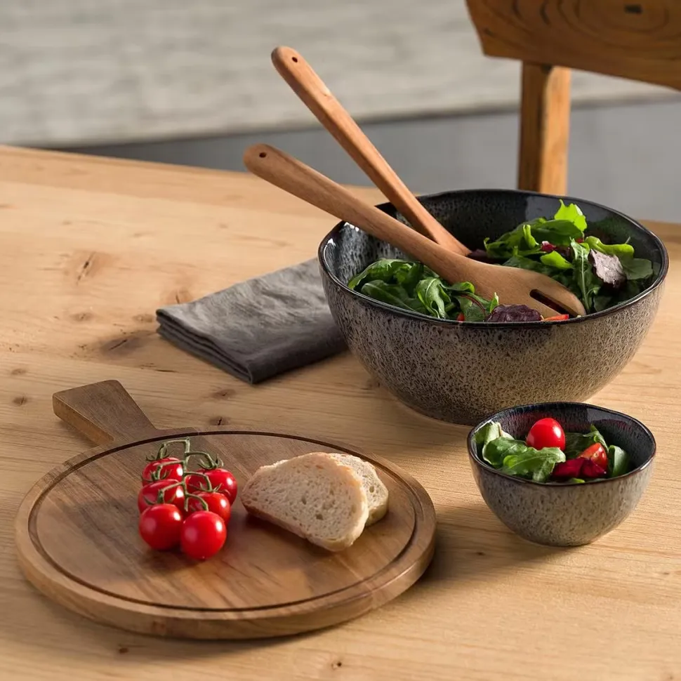 Saladebestek Leonardo Matera Hout (2-Delig)