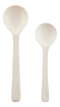 VT Wonen Saladebestek vtwonen Salad Servers Ceramic Offwhite (Set van 2) Discount
