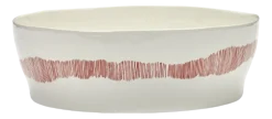 Saladeschaal Serax Feast Tableware By Ottolenghi White Red 28,5 x 9,5 cm