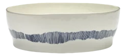 Serax Saladeschaal Feast Tableware By Ottolenghi White Blue 28,5 x 9,5 cm Best