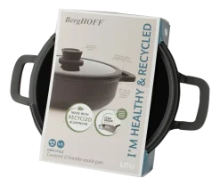 Sauteerpan Antikleef met dubbele handgreep en Deksel BergHOFF Leo Line Stone + 28cm