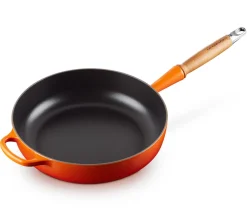 Le Creuset Sauteerpan Rond Houten Handvat Oranjerood 28 cm Best
