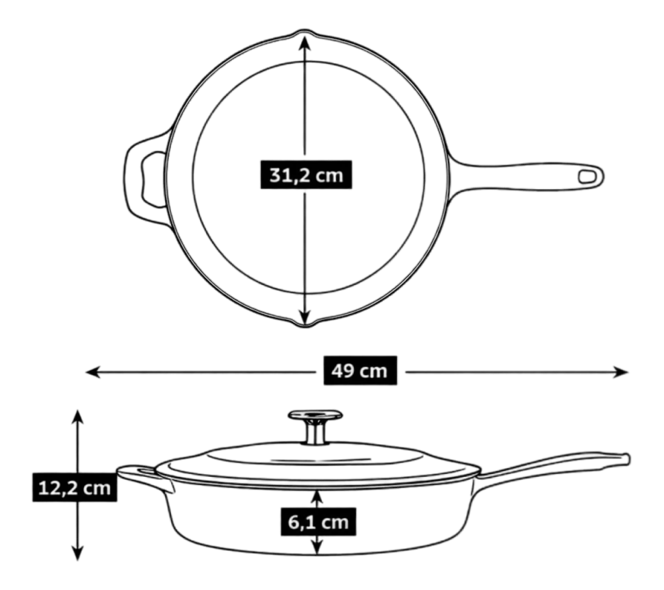 Sauteerpan Tramontina Bestow Met Deksel Cobalt 30 cm