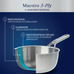 Sauteuse BK Peter Goossens Maestro 3Ply 20 cm