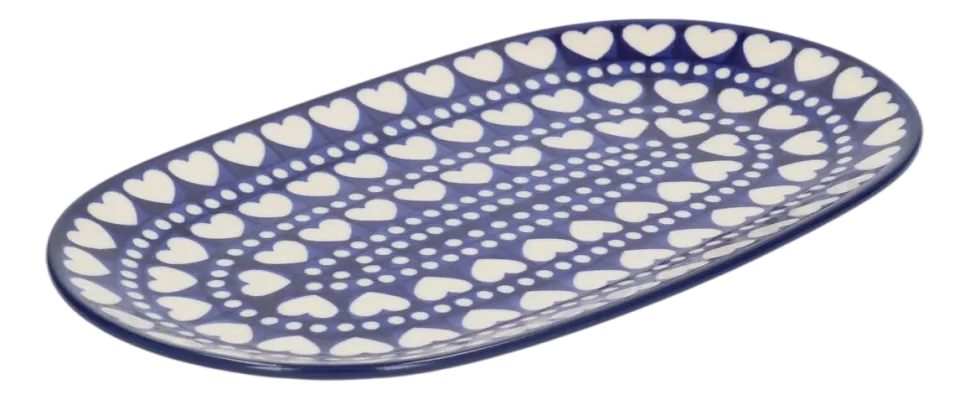 Schaal Bunzlau Castle BlueValentine Wide Oval