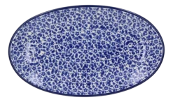 Schaal Bunzlau Castle Ovaal Indigo (12,5 x 21 cm)