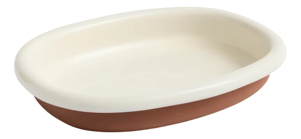 Schaal HAY Barro Oval Dish Large Off-White