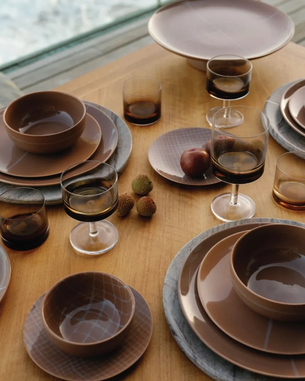 Schaal Serax Dune Kitchen & Table By Kelly Wearstler Light Brown S 33 x 33 x 1,5 cm