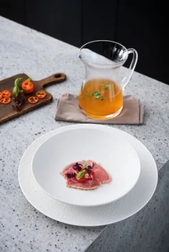 Schaal Villeroy & Boch Manufacture Rock Blanc Plat 24 cm (6-Delig)
