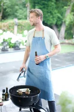 Schort Dutchdeluxes Amazing Apron BBQ Style Denim Washed Indigo