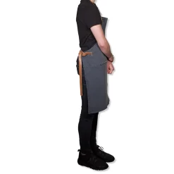 Dutchdeluxes Schort Amazing Apron BBQ Style Denim Washed Grey Discount