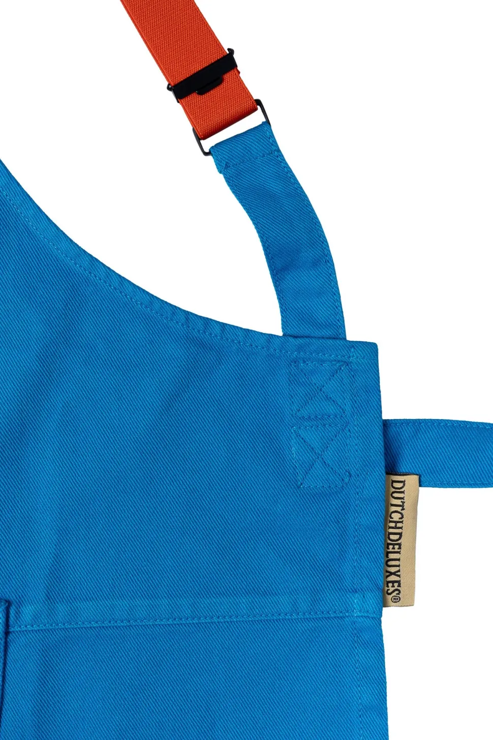 Schort Dutchdeluxes Denim & Canvas Bretel Style Azure Blue