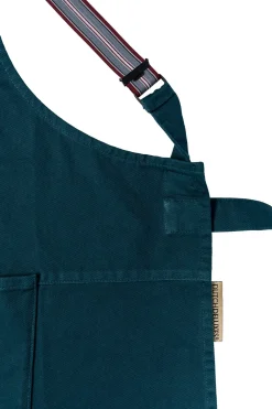 Dutchdeluxes Schort Denim & Canvas Bretel Forest Green Clearance