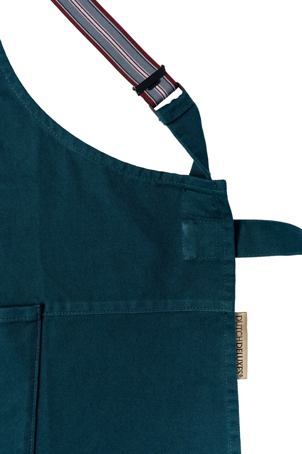 Dutchdeluxes Schort Denim & Canvas Bretel Forest Green Clearance