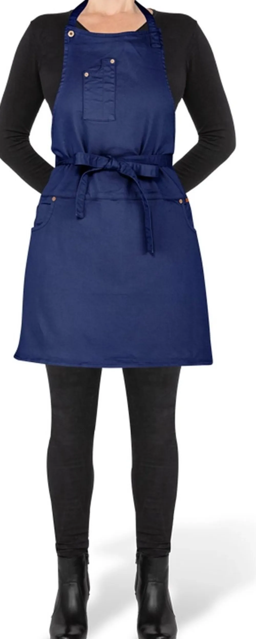 Dutchdeluxes Schort 5 Pocket Apron Dark Blue Clearance