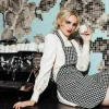 Dutchdeluxes Schort Reversible Serie Apron Black Pied De Poule New