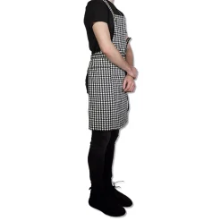 Dutchdeluxes Schort Reversible Serie Apron Black Pied De Poule New