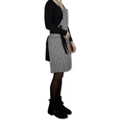 Dutchdeluxes Schort Reversible Serie Apron Black Pied De Poule New