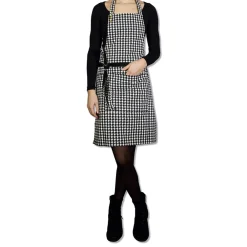 Dutchdeluxes Schort Reversible Serie Apron Black Pied De Poule New