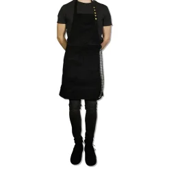 Dutchdeluxes Schort Reversible Serie Apron Black Pied De Poule New