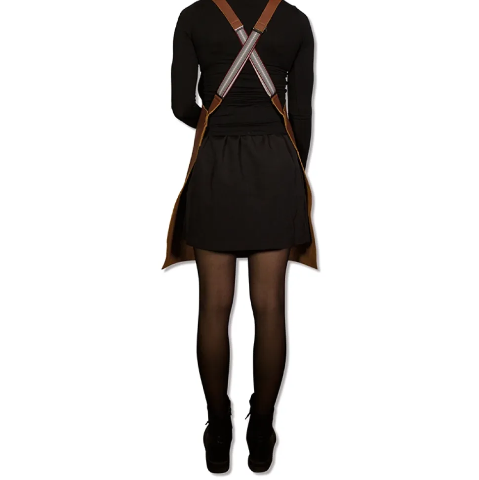 Schort Dutchdeluxes Suspender Serie Apron Classic Brown