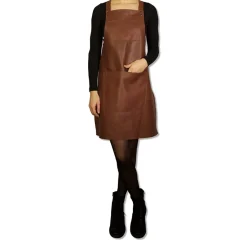 Schort Dutchdeluxes Suspender Serie Apron Classic Brown