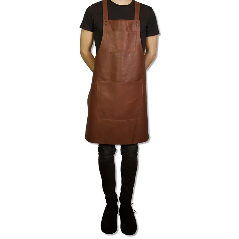 Schort Dutchdeluxes Suspender Serie Apron Classic Brown