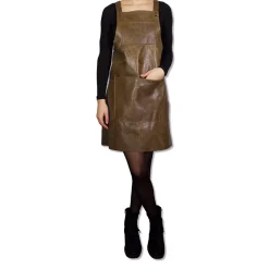 Schort Dutchdeluxes Suspender Serie Apron Vintage Brown