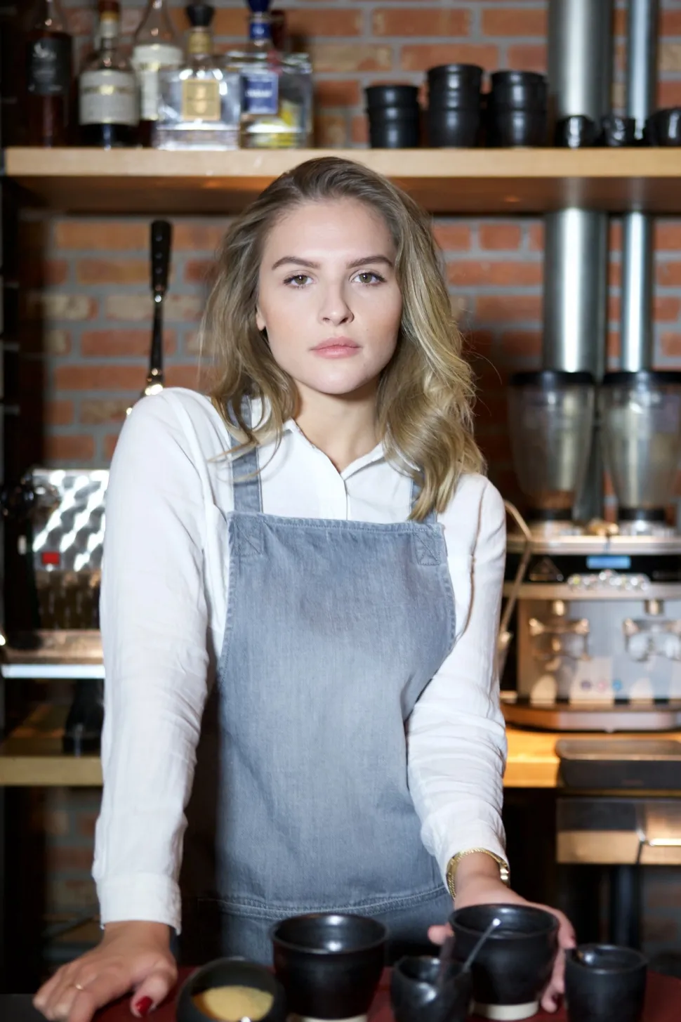 Schort Dutchdeluxes Suspender Serie Apron Blue