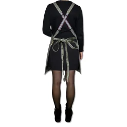 Schort Dutchdeluxes Suspender Serie Apron Grey Green