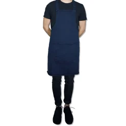 Dutchdeluxes Schort Suspender Serie Apron Dark Blue New