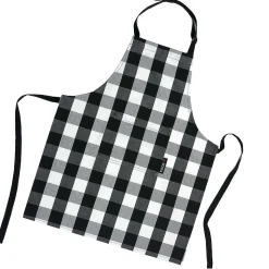 Schort KOOK Ruit Zwart