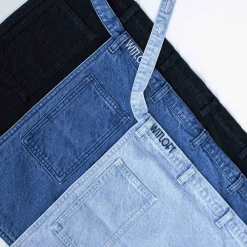 Witloft Schort Denim Apron Mid Blue Waist Down Clearance