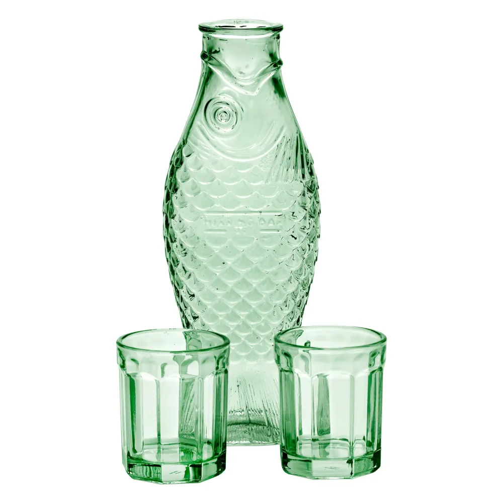 Serax - Paola Navone - Fish & Fish Karaf incl. 2 Glazen - Groen Outlet