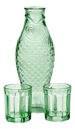 Serax - Paola Navone - Fish & Fish Karaf incl. 2 Glazen - Groen Outlet