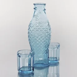 Serax - Paola Navone - Fish & Fish Karaf incl. 2 Glazen - Blauw Clearance