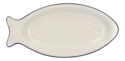 Serveerbord Bunzlau Castle Vis Medium White Lace